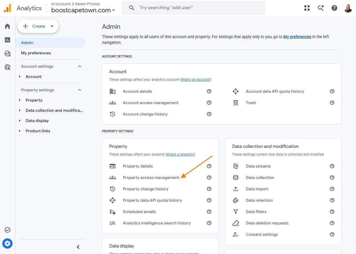 Google Analytics access
