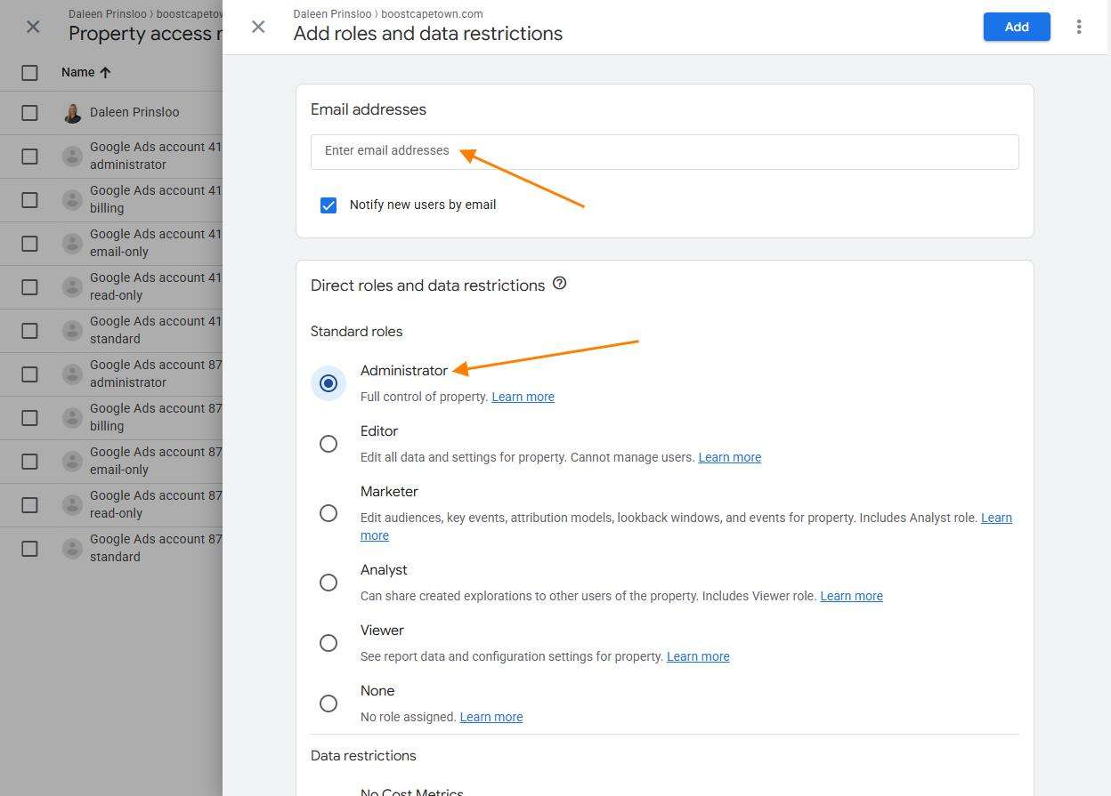 Google Analytics email